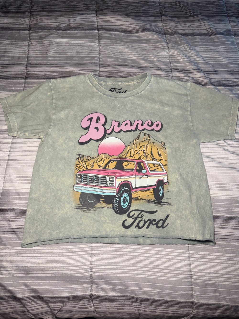 Ford Bronco Short Sleeve Graphic Tee in Sage Green